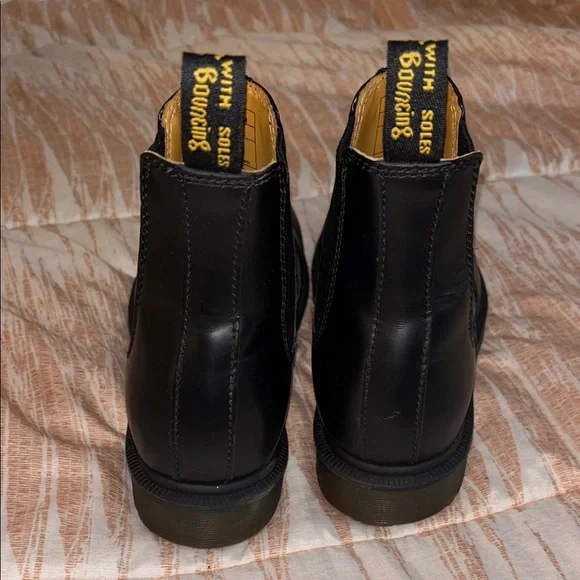 Dr. Martens Black Combat Boots with Sturdy Sole - Picture 3 of 5